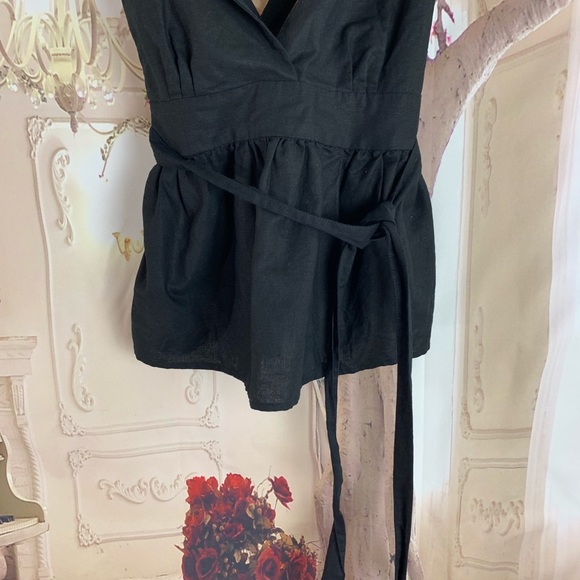 Free People Black Cotton Strappy Top - Picture 3 of 8
